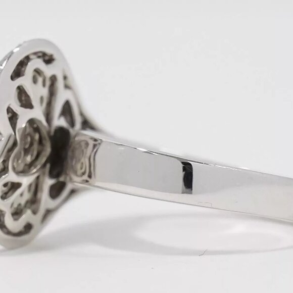 Diamond 0.72ct Ring 750 White Gold US 7.5 6.6g - Picture 4 of 9